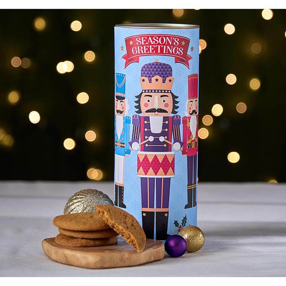 Grandma Wilds Stem Ginger & Spice Biscuits Nutcracker Tube 200g